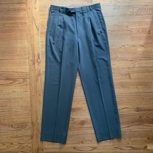 NWT Zignone High Twist Zip 2 Pleats Wool Dress Pants Slacks size 36 R